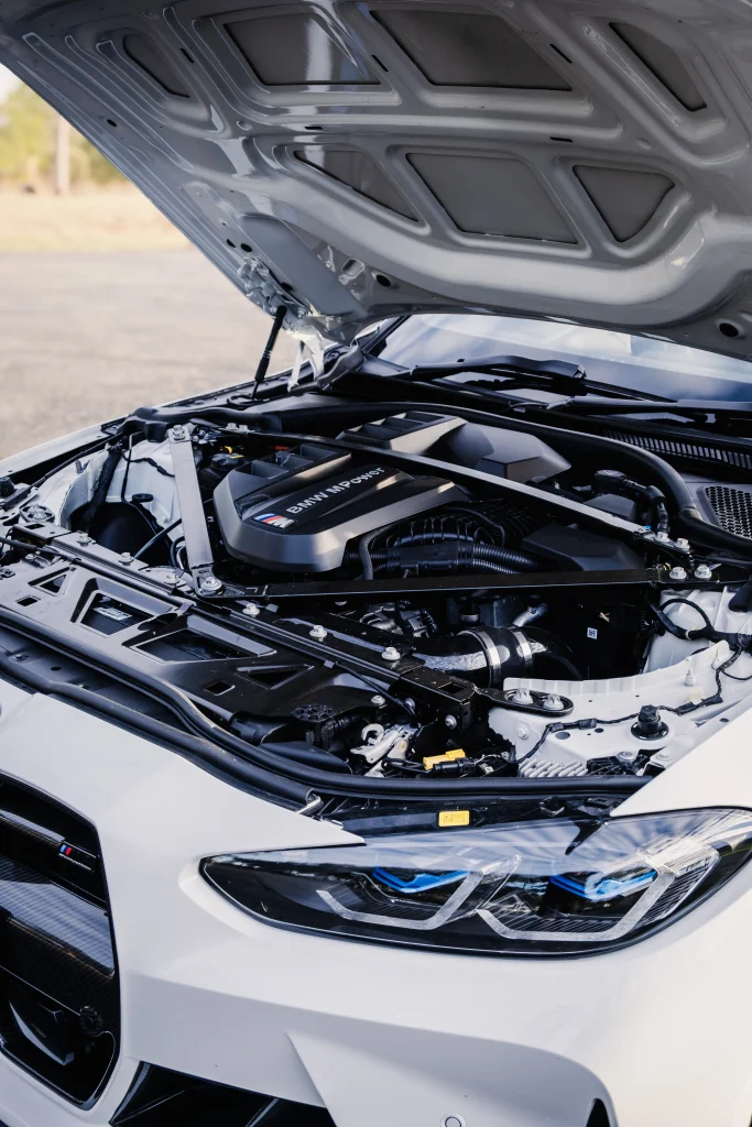 Rear-wheel-drive BMW G82 M4 Competition producing 639RWKW with custom TUNE+ Flex Fuel calibration and WERKE performance parts.