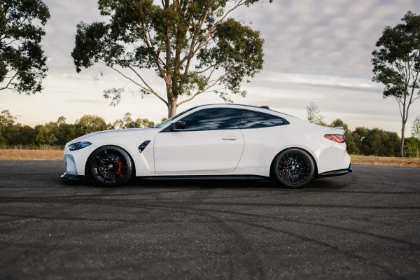 Modified BMW G82 M4 Competition showcasing EuroWerke S58 tuning, hybrid turbos and premium performance upgrades.