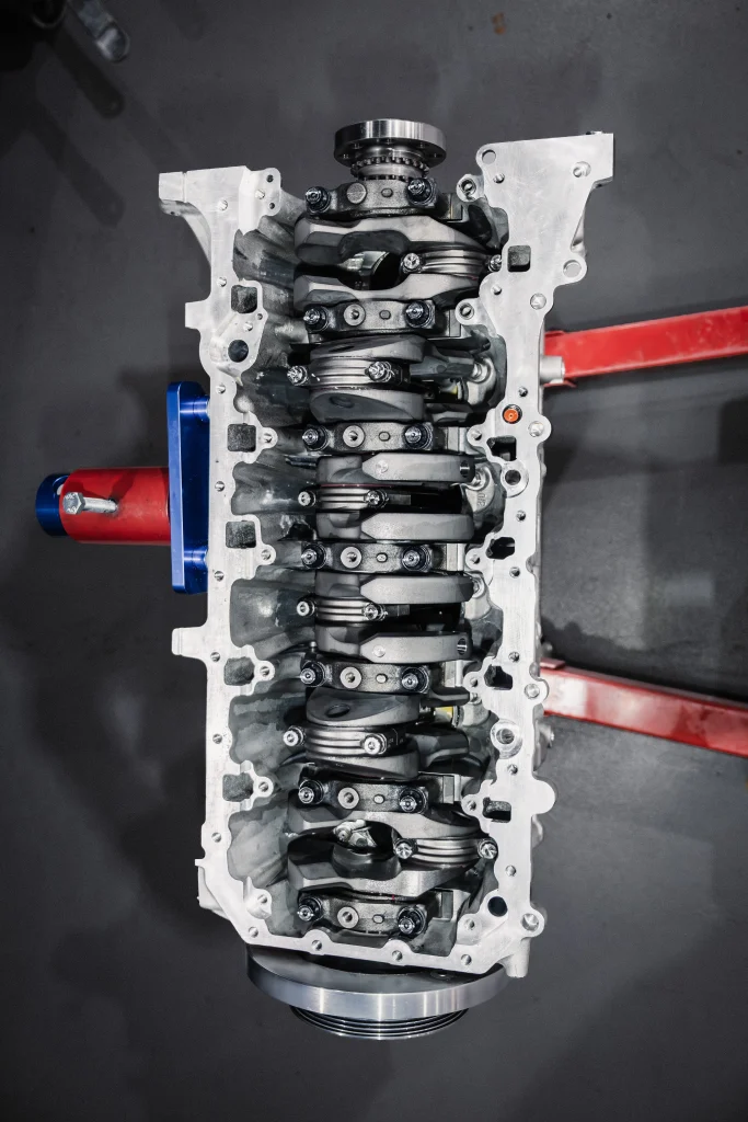 Completed BMW S58 3.4L forged short block assembly for EuroWerke Grimace G81 M3 build
